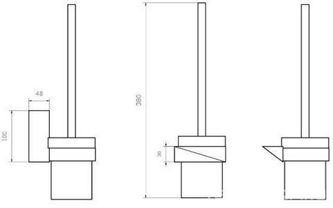 Ершик настенный, цв. черный/золото ZZ Boheme New Venturo 10319-g-b