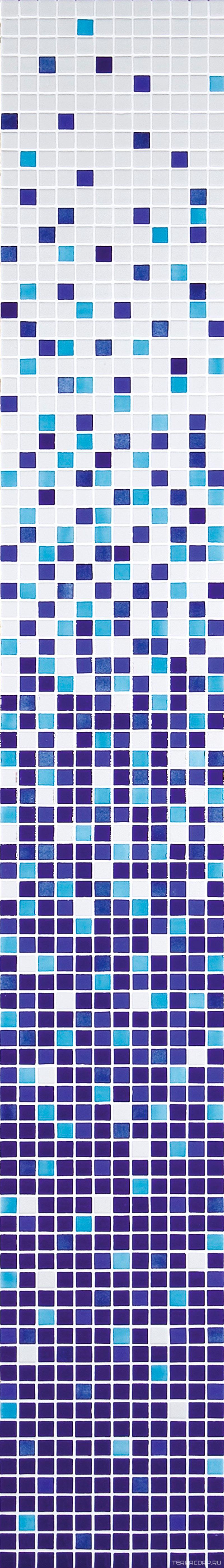 Мозаика Мастера Керамики Glass Растяжка из мозаики (8 шт) цвет фиолетовый ZZ32,7х261,6 Фиолетовый, фото 3