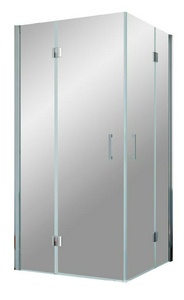 Душевое ограждение  120x120x190 см, двери распашные, профиль хром матовый, стекло шиншилла, БЕЗ поддона ZZ Vegas Glass AFA AFA 0120 07 02