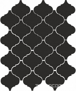 Мозаика Kerama Marazzi Арабески глянцевый  черный26x30 Черный 