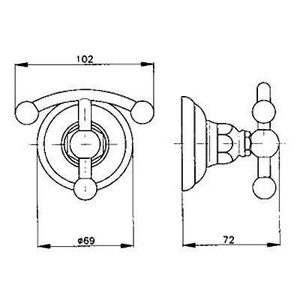 Крючок, (цв.гальван.золото),  ZZ Nicolazzi Classica 1481 GB