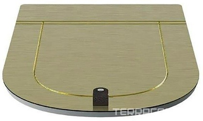 Сиденье для унитаза, БЕЗ микролифта, (петли цв.oro), The One ZZ