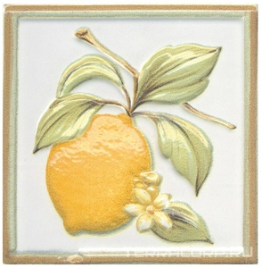 Керамическая плитка Kerama Marazzi Капри TLA003H Вставка  Лимончики 9.9х9.9 Комбинированный 
