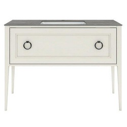 Тумба PLAZA Classic, напольная 120 см, 1 выдвижной ящик, высота 840 мм, цв. белый | ZZ