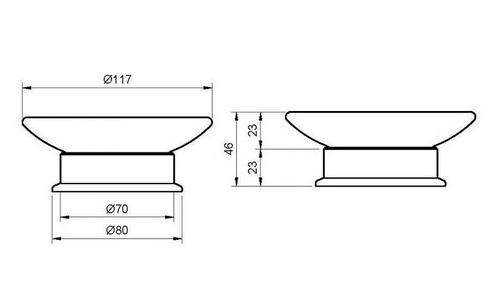 Мыльница настольная керамическая, (цв.бронза),  ZZ Cezares Aphrodite APHRODITE-SODP-02