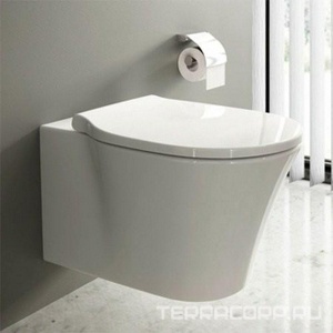 Комплект: унитаз подвесной, безободковый, сиденье с микролифт, монтажная рама с клавишей смыва цв.хром, CONNECT AIR AquaBlade® ZZ Ideal Standard Prosys Connect Air E212801