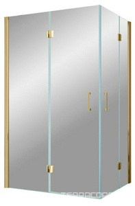 Душевое ограждение  100x120x190 см, левое, угловое прямоугольное, двери распашные, профиль бронза, стекло туркузан ZZ Vegas Glass AFA-F AFA-F 120*100 05 R лев.