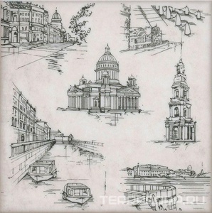 Керамическая плитка Kerama Marazzi Марчиана Декор  SpB A536 20x20 Белый 