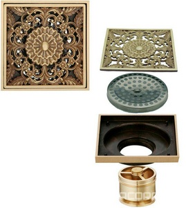 Трап сливной CANYON d40, с декоративной решеткой 100х100 мм, с мех-м обратным клапаном, бронза XX Veragio Canyon VR.CAN-2065.BR