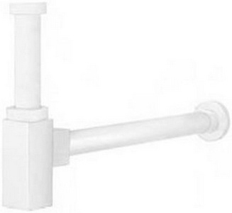 Сифон для раковины дизайн.квадр., 1 1/4, (цв.белый матовый), Cezares ZZ Cezares Универсал CZR-B-SMQ-BIO