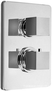 Смеситель-термостат для душа, встраиваемый в стену, с переключателем, (цв.хром),  ZZ Paini Dax 84CR691TH
