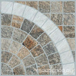 Керамогранит Sadon Le Cave Multicolor Arco Bianco (2 см) Rett (п.п)60x60 Серый 