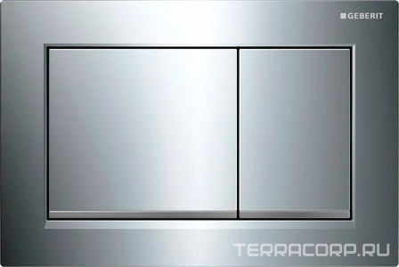 Клавиша смыва, (цв.хром/обод на кнопке хром матовый), 30 ZZ Geberit Omega 115.080.KH.1