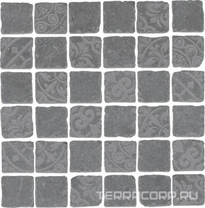 Керамогранит Kerama Marazzi Про Фьюче  серый темный мозаика дек. SAB+BR (гр.) 30x30 ZZ Серый 