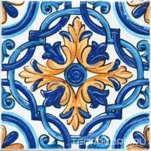 Керамическая плитка Kerama Marazzi Капри Вставка  майолика А490XX9.9х9.9 Комбинированный 