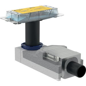 Душевой лоток с сифоном, выпуск гориз.d50мм, 48 л/мин., для стяжки пола от 90 до 220мм, без крышки душевого канала,  ZZ Geberit CleanLine 154.150.00.1