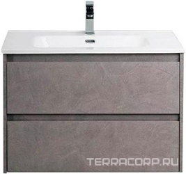 База под раковину подвесная с двумя выдвижными ящиками, 705х395хh500мм, (без раковины арт.BB700/390ETL), (цв.Pietra Grigio), Kraft ZZ