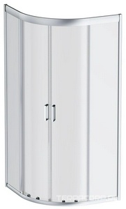 Душевое ограждение  100x100х190 см, раздвижные двери, проф.матов.хром, стекло прозрачное, БЕЗ поддона, ZZ AMPM Gem W90G-401-100WT