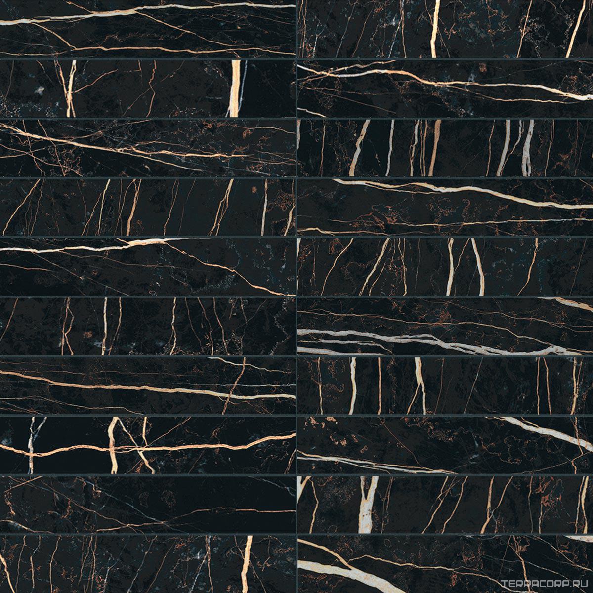 Керамогранит Florim Prexious of Rex Prexious Thunder Night Mos. 3x15 Matte 30x30 Черный, фото 3