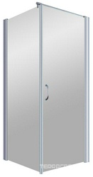 Душевое ограждение EP-Fis, 1200x900x1900 мм (дверь на стороне 90 см), профиль хром мат. стекло "шиннила", БЕЗ поддона ZZ