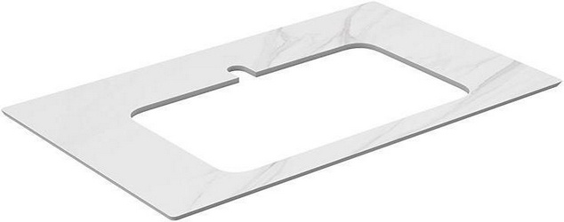 Cтолешница из плитки для мебели Plaza, 80 см, для раковин, встраиваемых сверху, "Монте тиберио натуральный" XX