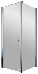 Душевое ограждение EP-Fis, 80*80*1900 мм, левая, профиль хром глянцевый, стекло сатин, БЕЗ поддона ZZ