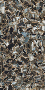 Керамогранит Ariostea Ultra Agata Agata Black Lucidato (Shiny) 6 mm 150x300 Комбинированный 