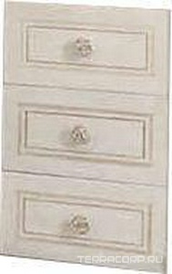 Шкаф дополн. для тумбы под раковину, 25,2х47см, 3 выдв. ящика, с внутр. ткан. обивкой, ручки цв. хром,  ZZ Labor Legno Hermitage HE 0/9СС ARGV