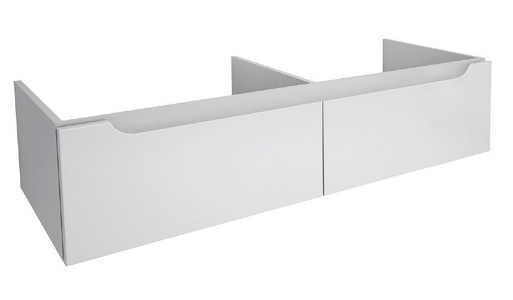 Тумба подвесная ""-125 см, 2 ящика, БЕЗ раковины "Гармония" или стекл.столешницы, цв.белый KL Dreja W 99.9400