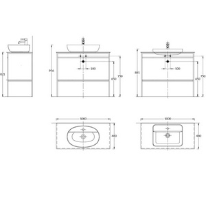 Метал.структура PLAZA Next напольная 100 см, цв.черный матовый Kerama Marazzi Plaza PL.N.100.01\BLK.M