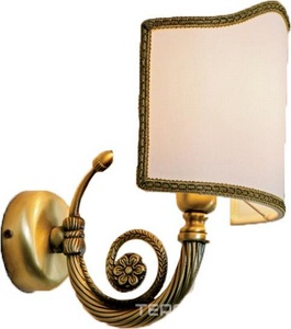 Светильник настенный (держатель цв.бронза, тканевый абажур цв.крем), La Beaute ZZ La Beaute Универсал LU28B.BRM