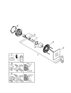 Смеситель для душа , БЕЗ ВНУТРЕННЕЙ части, цв.хром, ZZ Grohe Eurocube 24061000