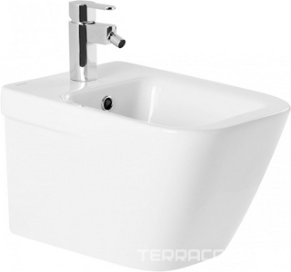 Биде подвесное 50х35см, без отверстий для крышки, скрытый крепёж,  ZZ Sanindusa Look 134440004