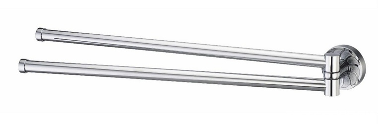 Держатель для полотенец, двойной, крепеж в комплекте, хром ZZ