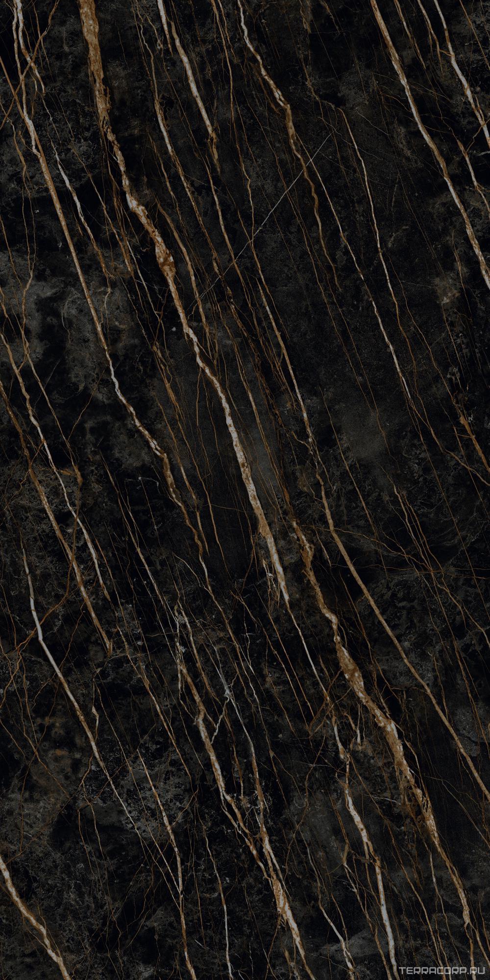 Керамогранит Laminam I Naturali Marmi Noir Desir Lucidato 12.5 mm ZZ162x324 Черный, фото 3