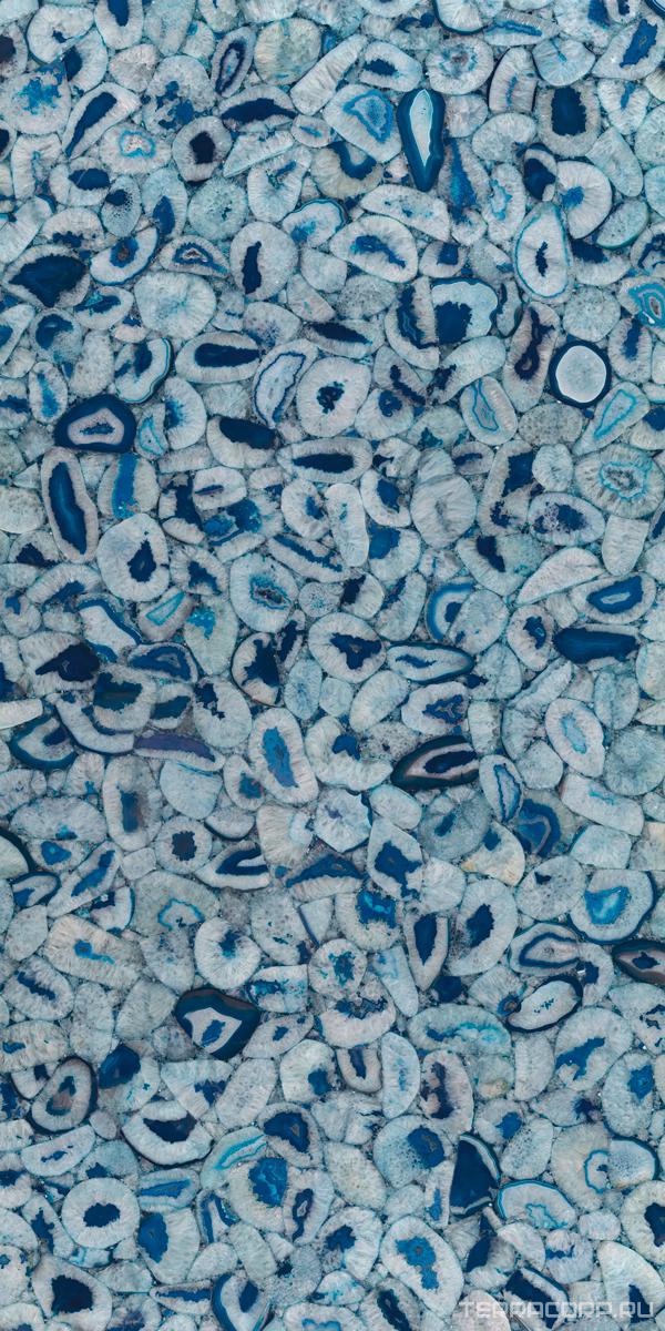 Керамогранит Ariostea Ultra Agata Agata Blu Lucidato (Shiny) 6 mm 150x300 Комбинированный, фото 3