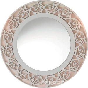 Зеркало 99х99см, круглое в раме, (цв.Foglia Argento),  Intagliana ZZ Cezares Rotonda ROTONDA INTAGLIATA.04 / Foglia Argento