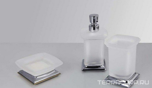 Дозатор настольный, (стекло матовое, основание. цв.хром),  ZZ Colombo Portofino B9326