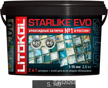 Затирка  NERO GRAFITE S.140  2,5 кг. ZZ Litokol Starlike EVO S140/2,5