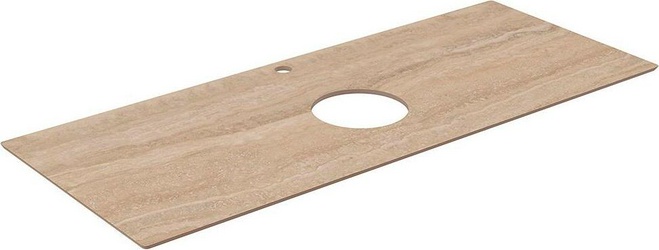 Cтолешница из плитки для мебели Plaza, 120 см, "Риальто песочный", для накладных раковин XX