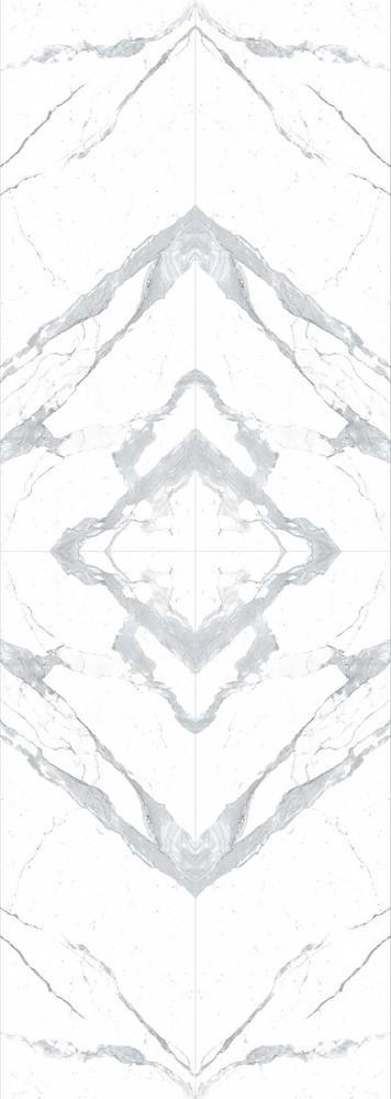Керамогранит Laminam I Naturali Marmi Bianco Statuario Venato Lucidato Bookmatch face A 5.6 mm ХХ100x300 Белый, фото 3