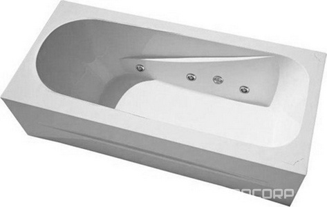 Ванна  "Массаж стандарт", г/м, 170х75х58,5см слив/перелив, каркас,фронтальная панель в комплекте (фурнитура ЦВ.БРОНЗА) ZZ Thermolux Leda Leda 170 стандарт массаж ЦВ.БРОНЗА