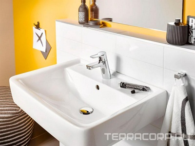 Смеситель для раковины, БЕЗ донного клапана, хром Kludi Pure&Easy 370280565