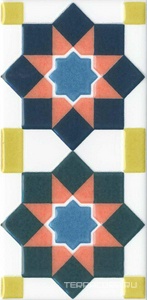 Керамическая плитка Kerama Marazzi  Алькасар дек. стена  7,4х15 Белый