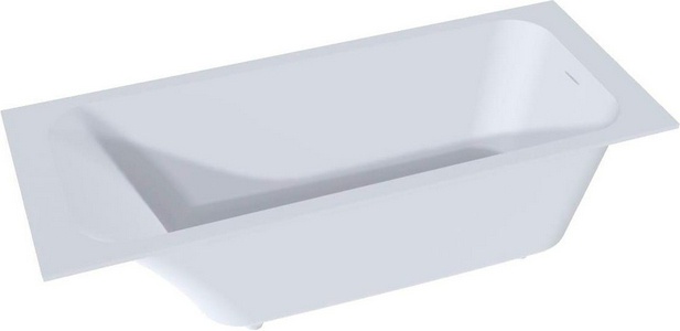 Ванна 1700х700хh600мм, литой камень S-Stone, матовый цв.белый, регулируемые ножки, без стандартного слива-перелива,  ZZ Salini Orlanda 102021M