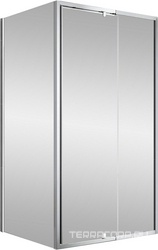 Душ.огражд.прямоуг.1100-1200х1000хh1950мм,распаш.дверь с непод.сегм.вход565мм и бок.стенкой,"Левое" петли слева,(ст.прозр.6мм,фурн/хром),Variante XX