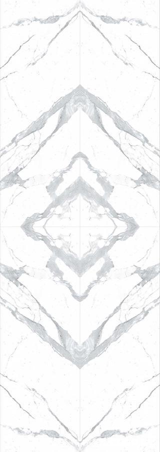 Керамогранит Laminam I Naturali Marmi Bianco Statuario Venato Lucidato Bookmatch face B 5.6 mm ХХ 100x300 Белый, фото 3