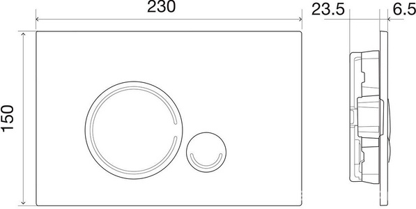 Кнопка двойного смыва, для инсталляции д/унитаза, (цв.белый матовый ), BelBagno Sfera ZZ BelBagno Универсал BB014-SR-BIANCO