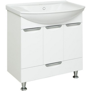 Тумба напольная Runo  75 (72.4x33x80 см), БЕЗ раковинины, цв.белый ZZ Runo Барселона т.Барселона 75 / к.т. 308267