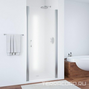 Дверь в нишу , 60x190 см, универсальное, профиль глянцевый хром, стекло сатин ZZ Vegas Glass EP EP 60 08 10